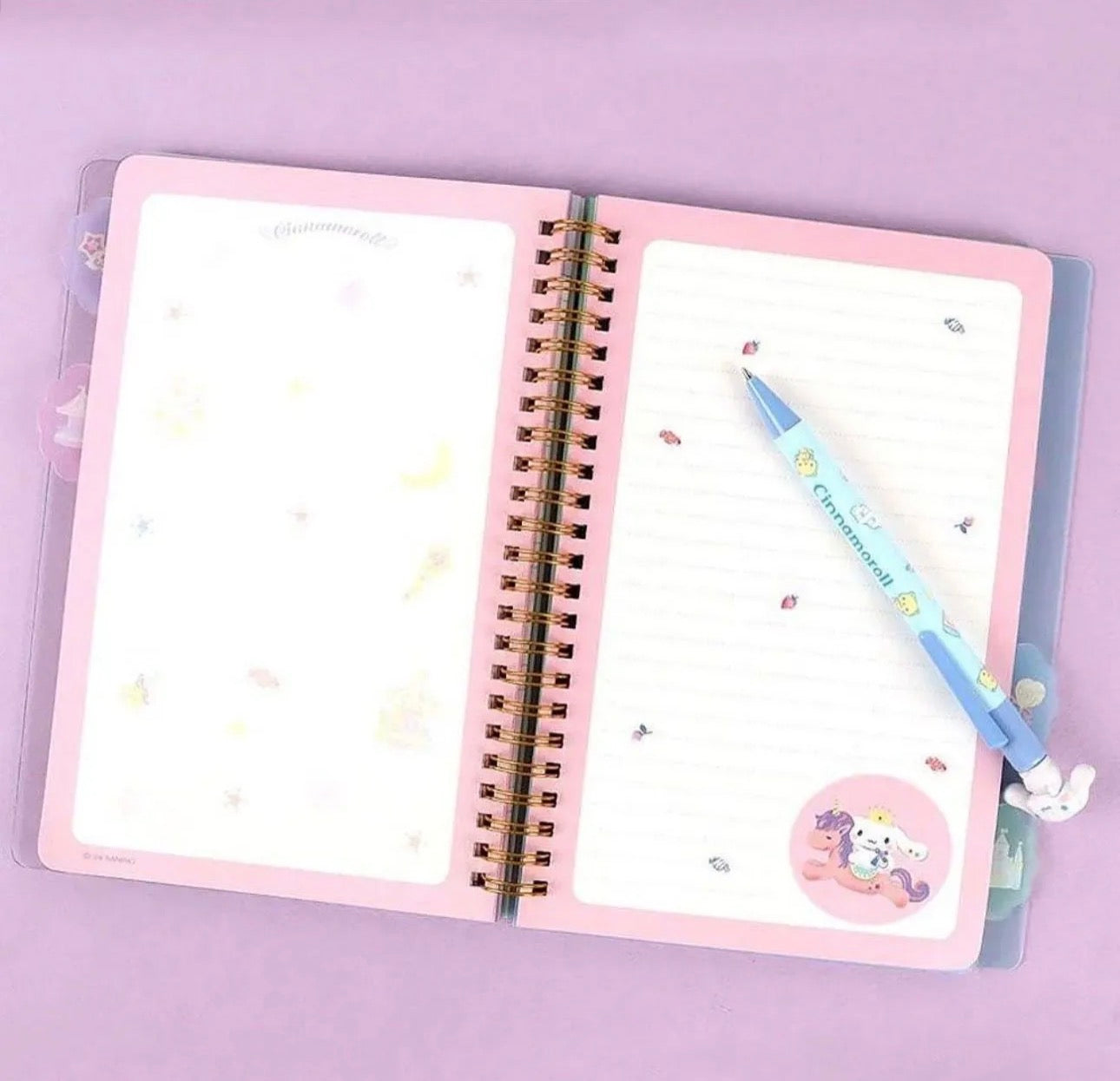 Cinnamoroll 4-Tab Index Notebook