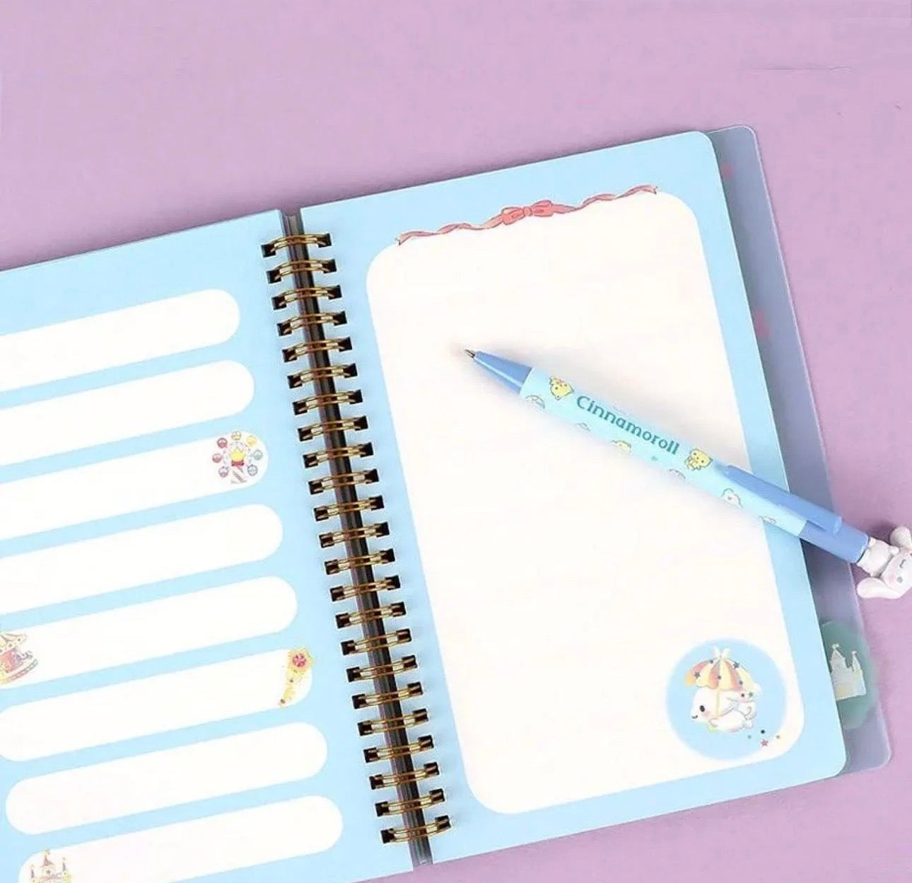 Cinnamoroll 4-Tab Index Notebook