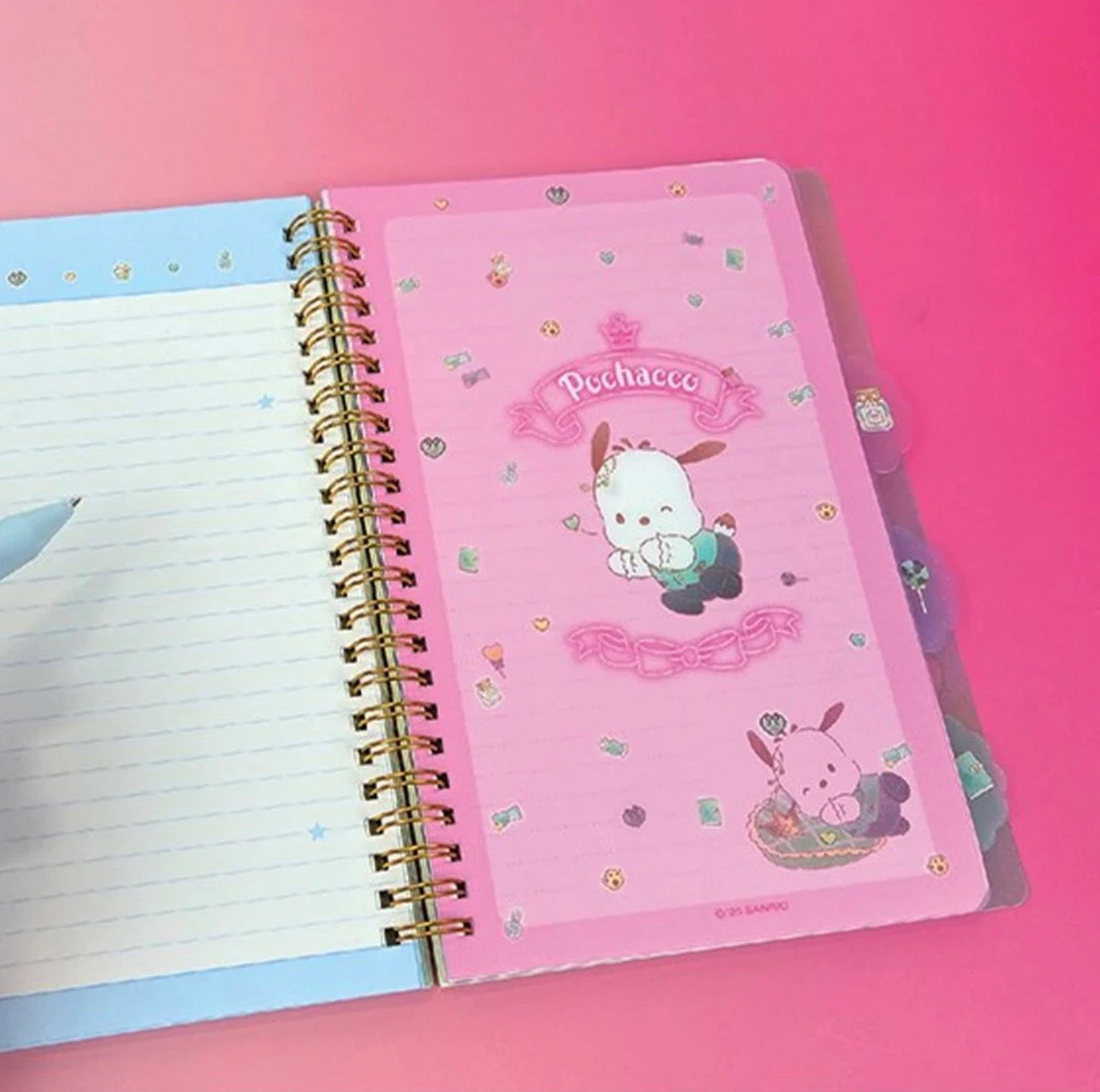 Pochacco 4-Tab Index Notebook