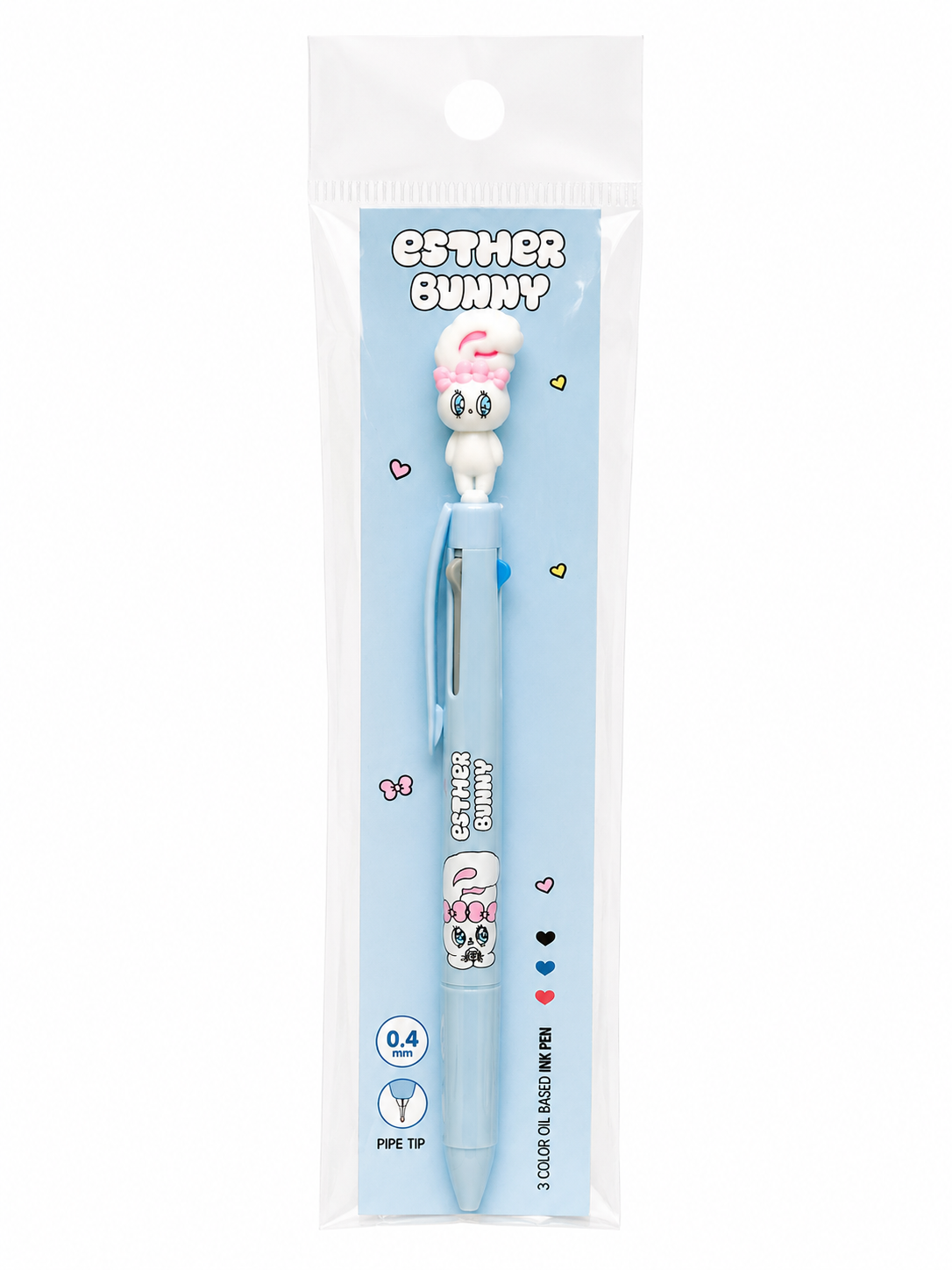 Cream Esther Bunny Mascot Pen
