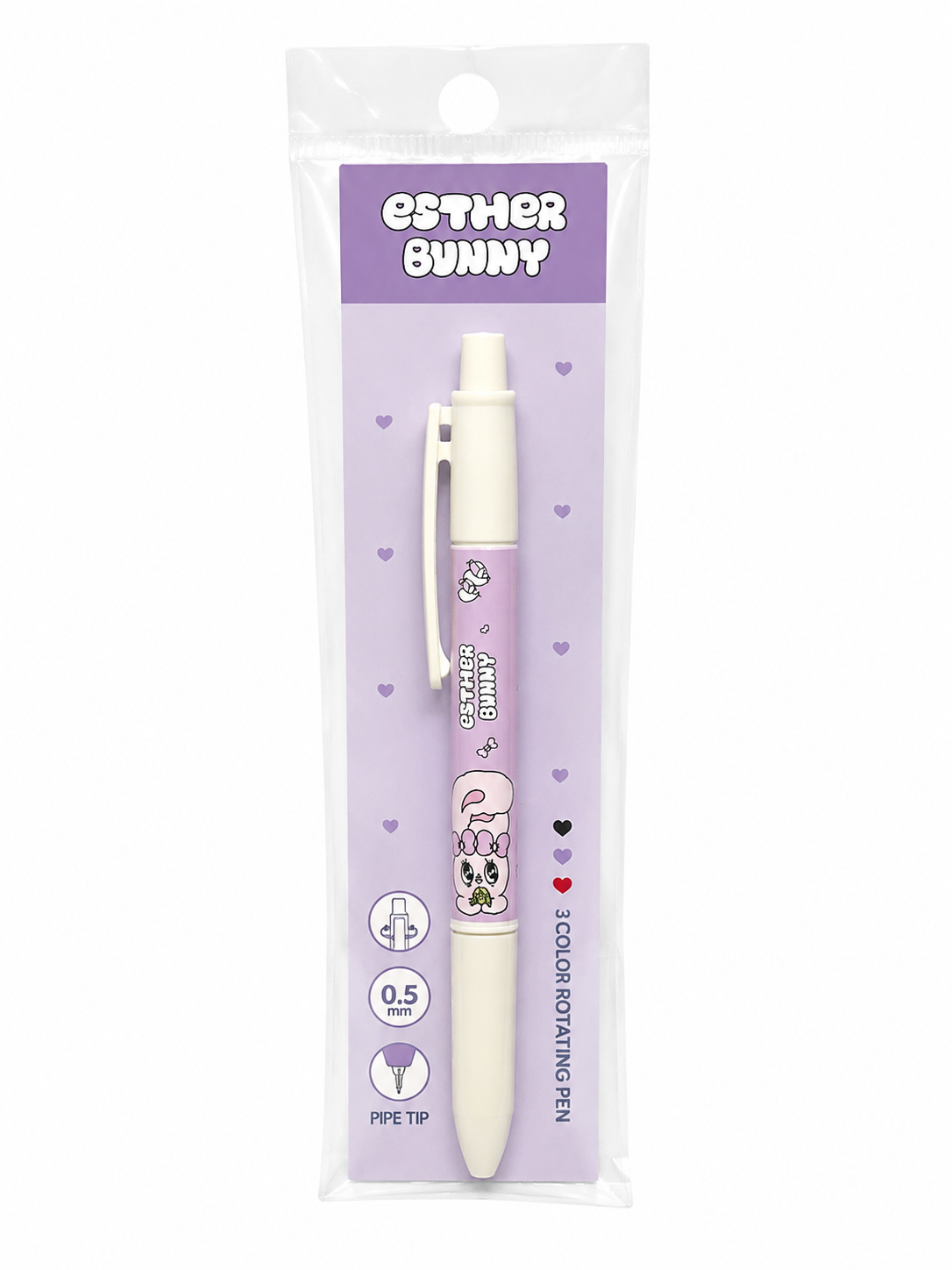 Lavender Esther Bunny Twist Multi-color Pen
