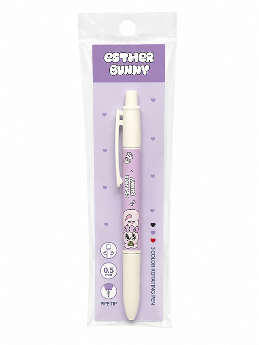 Lavender Esther Bunny Twist Multi-color Pen